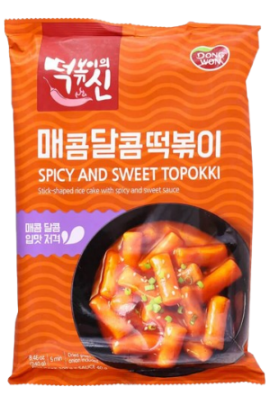 Dongwon Spicy Sweet Stir Fried Rice Cake Tteokbokki 240g 2