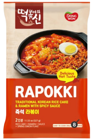 Dongwon Traditional Korean Rice Cake Ramen With Spicy Sauce Rabokki