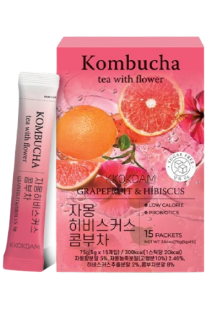 Kkokdam Grapefruit Hibiscus Kombucha 75g