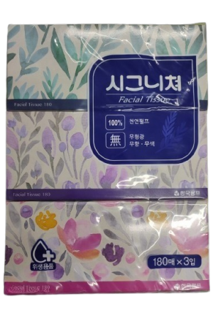 Korean Pulp Facial Tissue Signature 3pk
