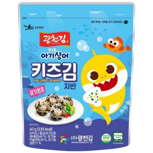 Kwangcheonkim Pinkfong Kids Crispy Seaweed 40g
