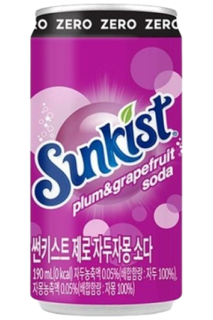 Kwangdong Sunkist Zero Plum Grapefruit Soda 355ml