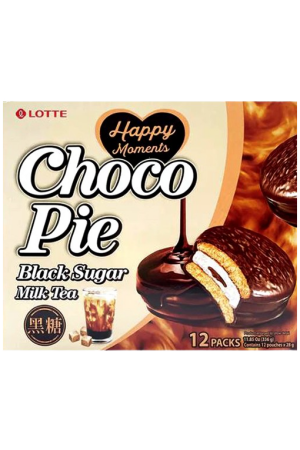 Lotte Choco Pie Black Sugar Milk Tea Flavour 336g