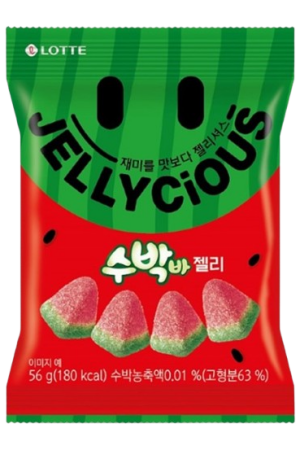 Lotte Jellycious Watermelon Bar Jelly 56g