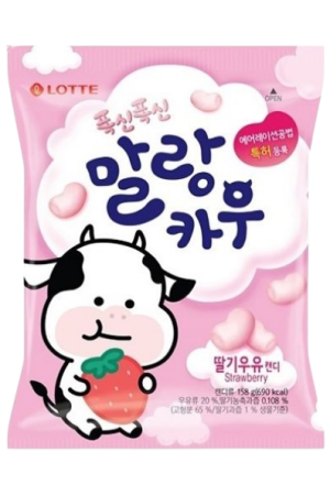 Lotte Malang Cow Strawberry Milk Candy 79g