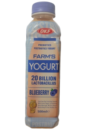 Okf Farm Yogurt Blueberry 500ml