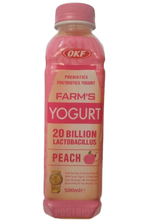 Okf Farm Yogurt Peach 500ml