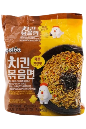 Paldo Stir Fried Chicken Noodle With Spicy Soy Sauce