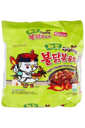 Samyang Black Bean Sauce Hot Chicken Flavour Ramen Jjajang Buldak Ramyun 140g5pk