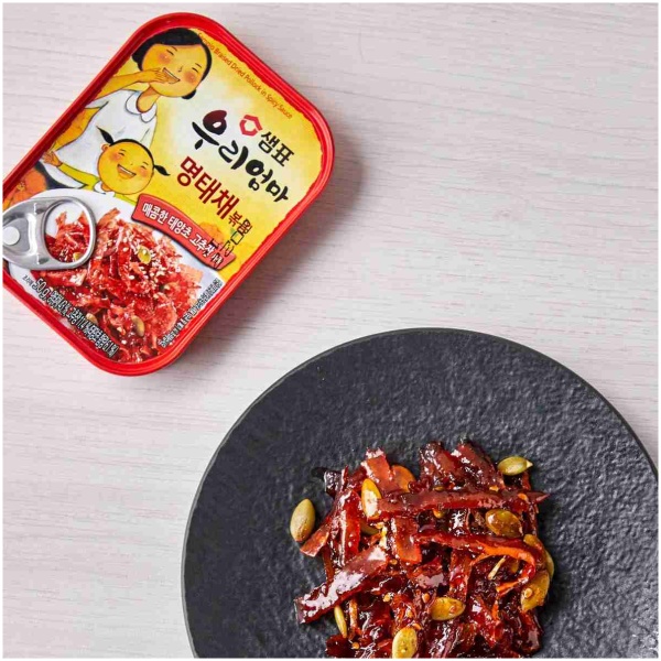 [Sempio] Stir-fried Dried Pollock in Spicy Sauce 50G / [샘표] 우리엄마 명태채볶음
