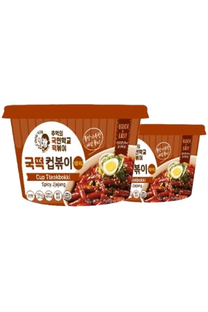 Sj Core Spicy Stir Fried Rice Cake Tteokbokki Cook Tok Cupbokki Spicy Black Bean Sauce Jjajang 135g