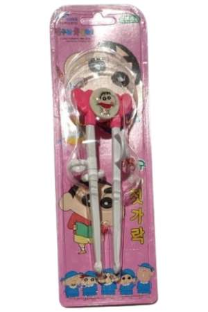 Youngwoo Crayon Shin Chan Training Chopsticks Pink